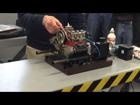 Porsche model engine (scale 1:3) working demonstration