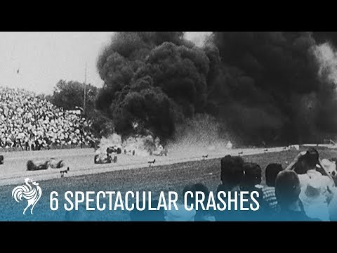 6 Spectacular Car Crashes: Grand Prix Drivers | British Pathé