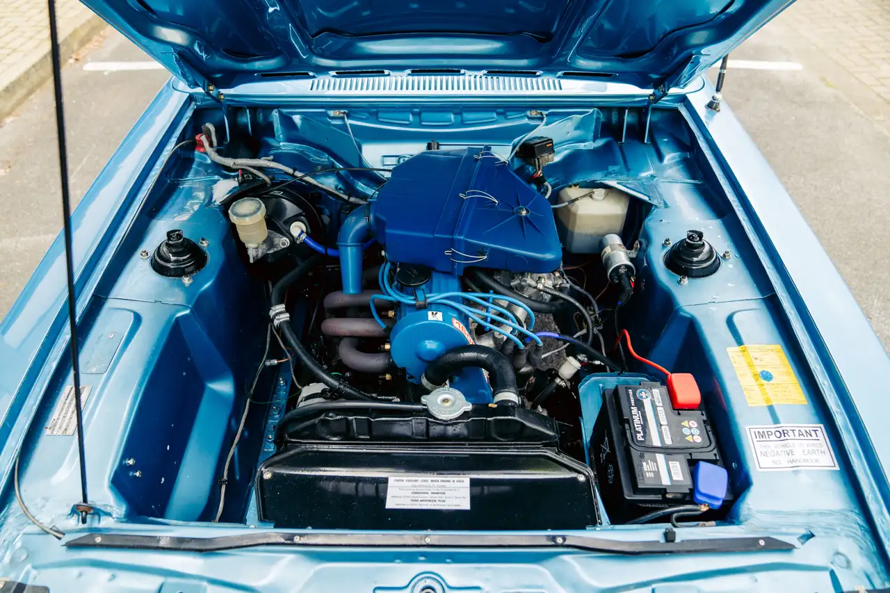 1.6 motor in de Ford Capri Mk1 1973