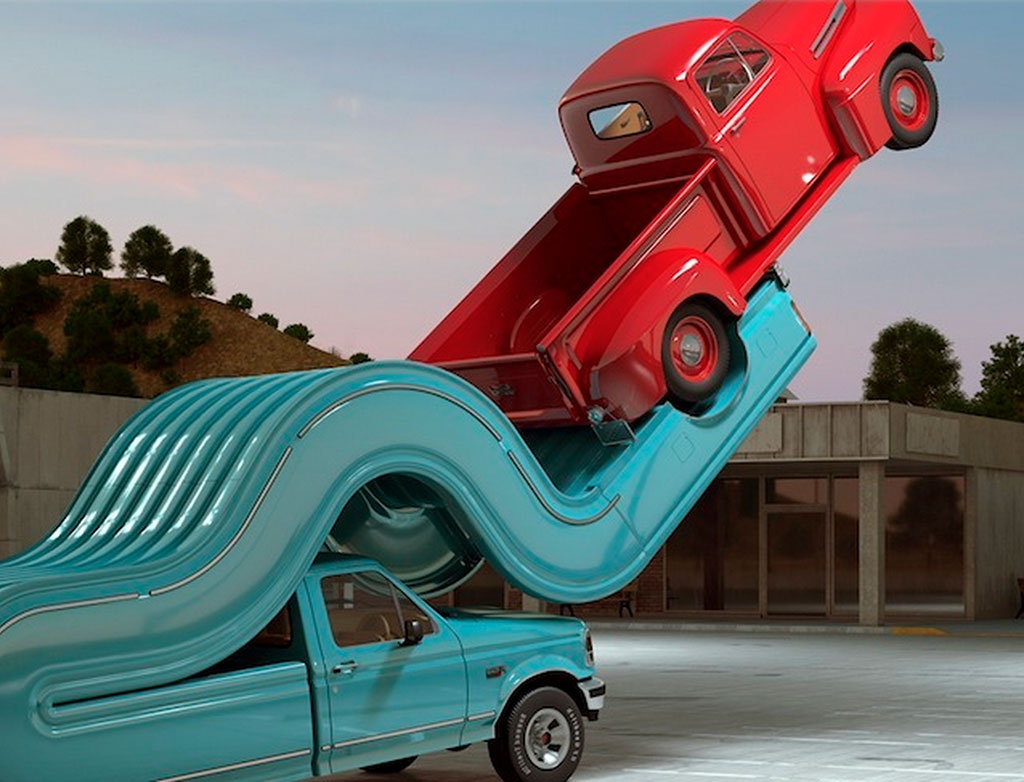 3D auto elastiek kunst