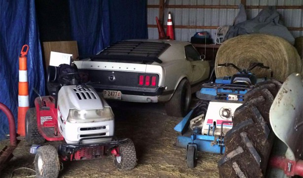 ford mustang boss 302 barnfind in schuur