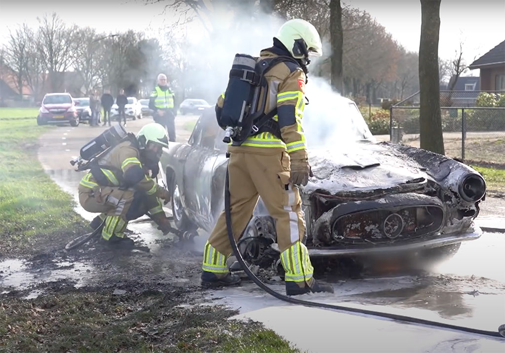 Maserati 3500 GTI uitgebrand in Brabant
